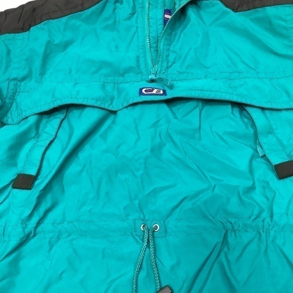 Vintage Cb Windbreaker Pullover Teal Green Unisex - Picture 3 of 8